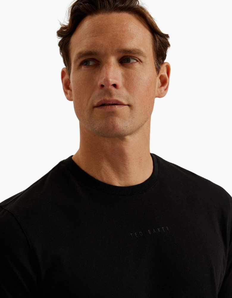 Ted Baker Wiskin Regular Branded Black T Shirt
