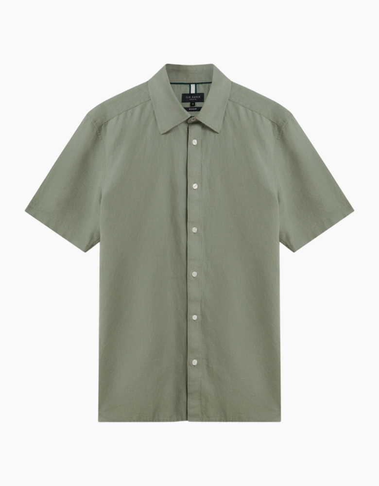 Ted Baker Zefre Regular Green Linen Shirt