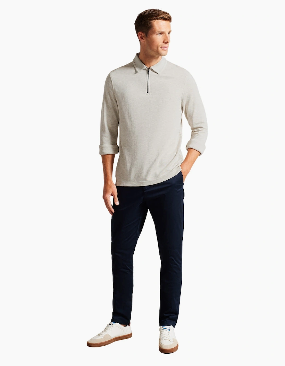 Ted Baker Karpol Regular Soft Touch Natural Polo Shirt