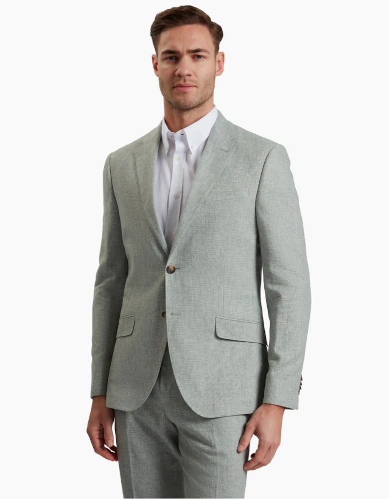 Ted Baker Kenleyj Stretch Linen Green Blazer Jacket