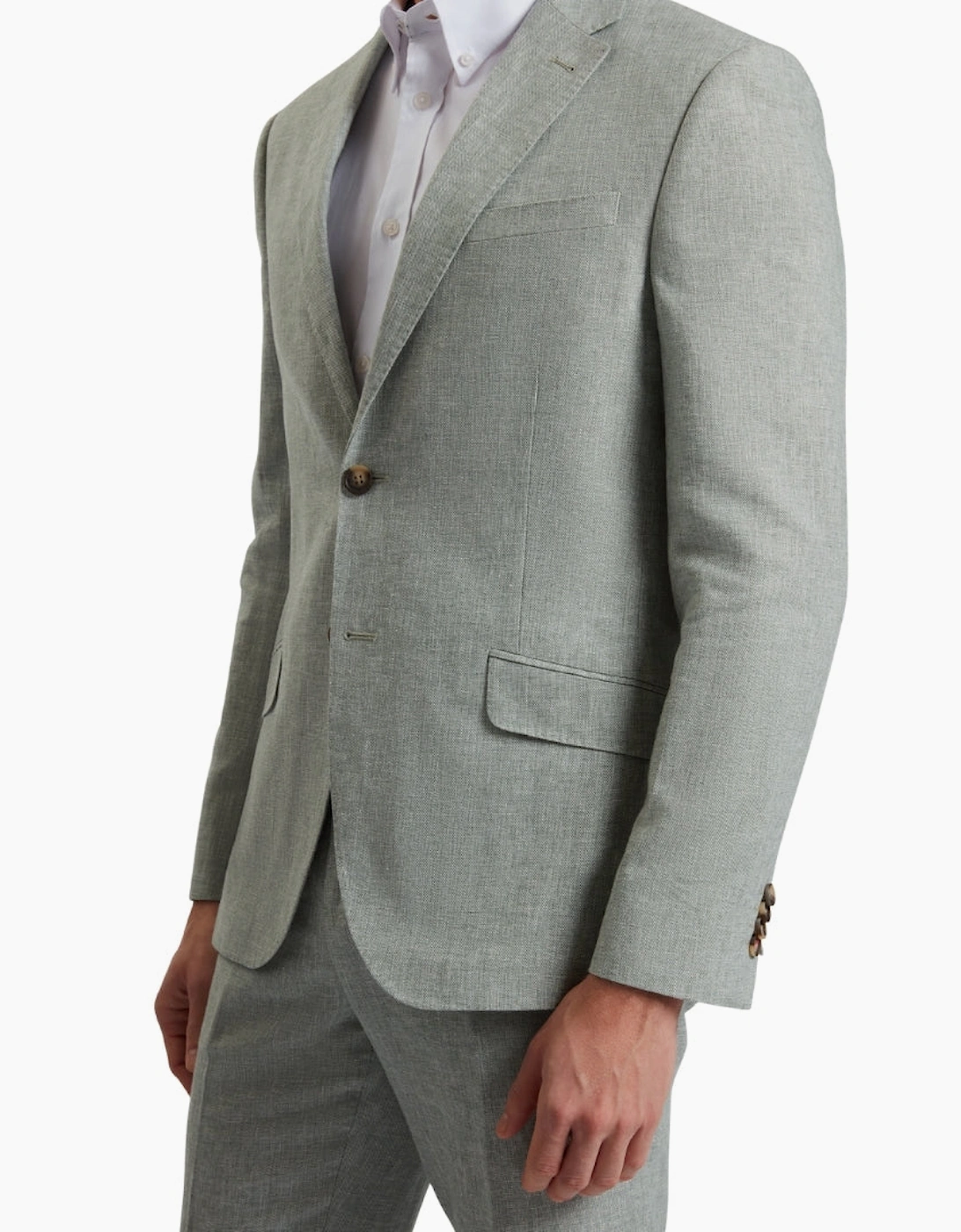 Ted Baker Kenleyj Stretch Linen Green Blazer Jacket