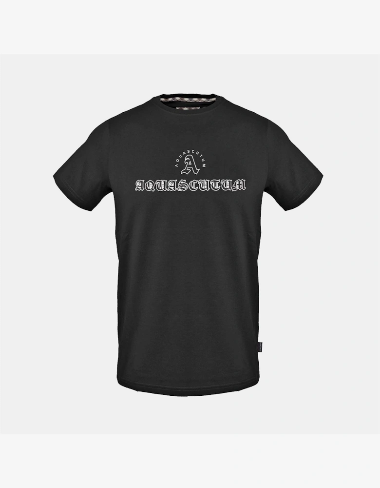 Text Graphic Crew Neck Short Sleeve T-Shirt