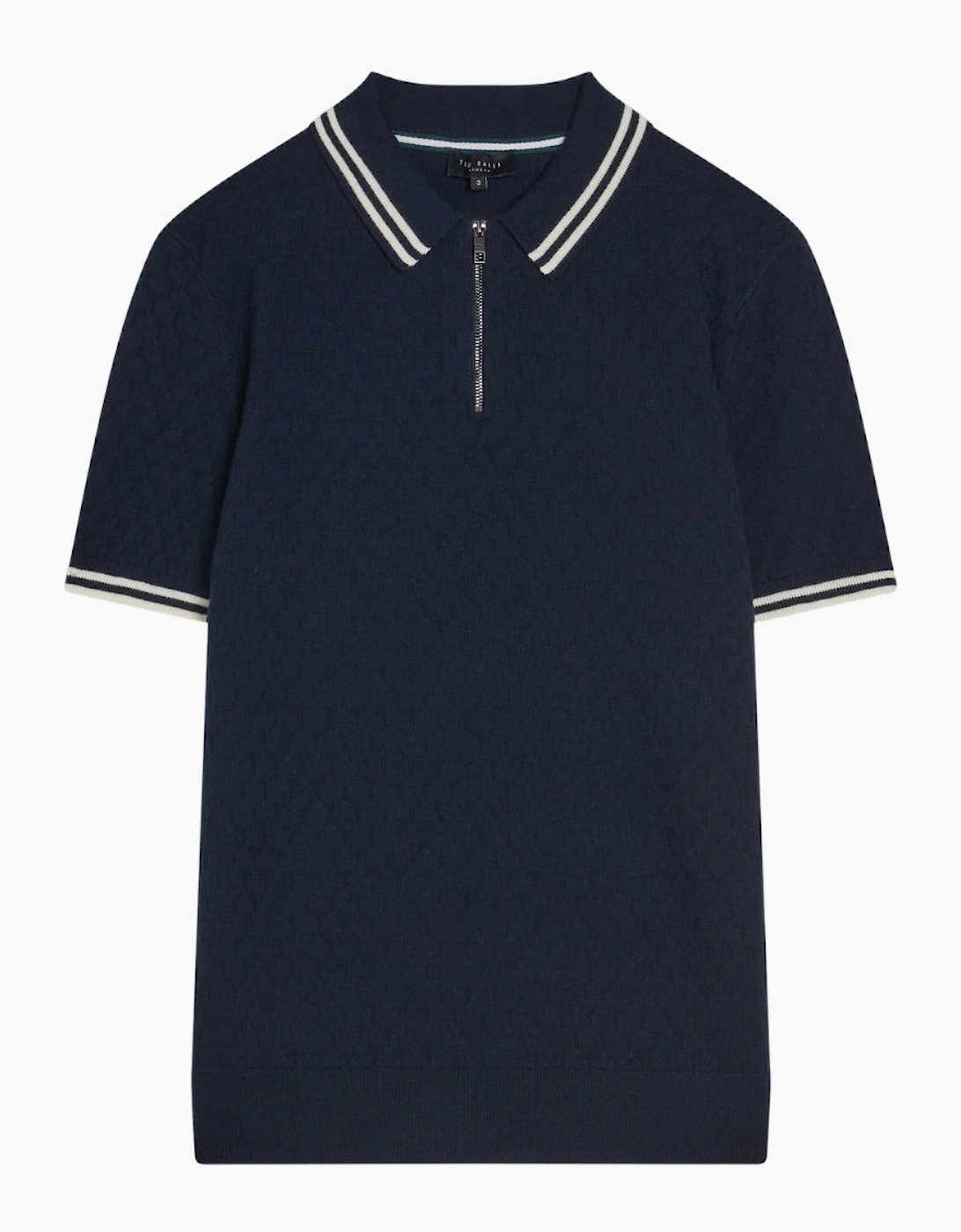Ted Baker Men's Ted Baker Mahani Regular T Stitched Half Zip Polo Shirt - Black