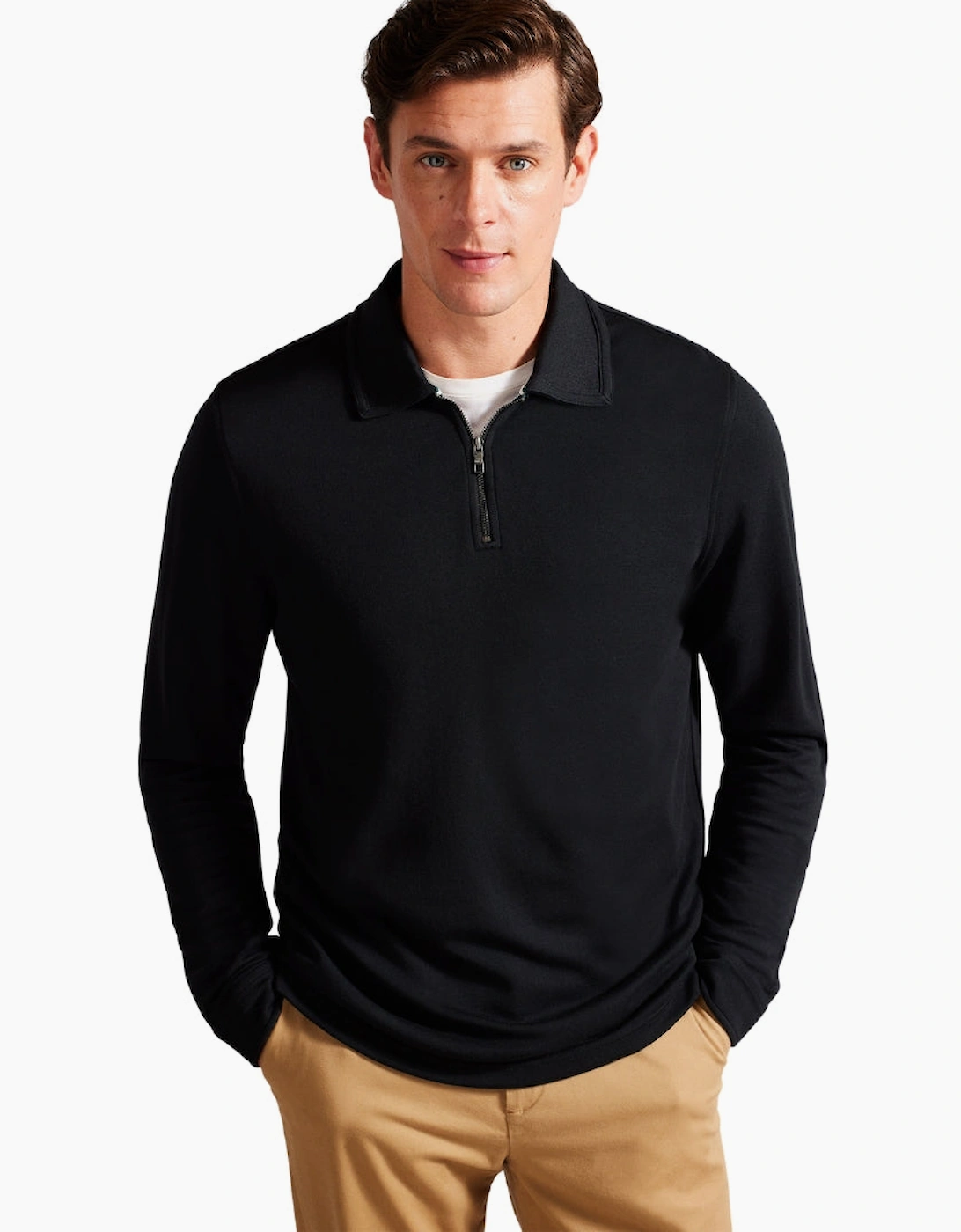 Ted Baker Karpol Regular Soft Touch Black Polo Shirt