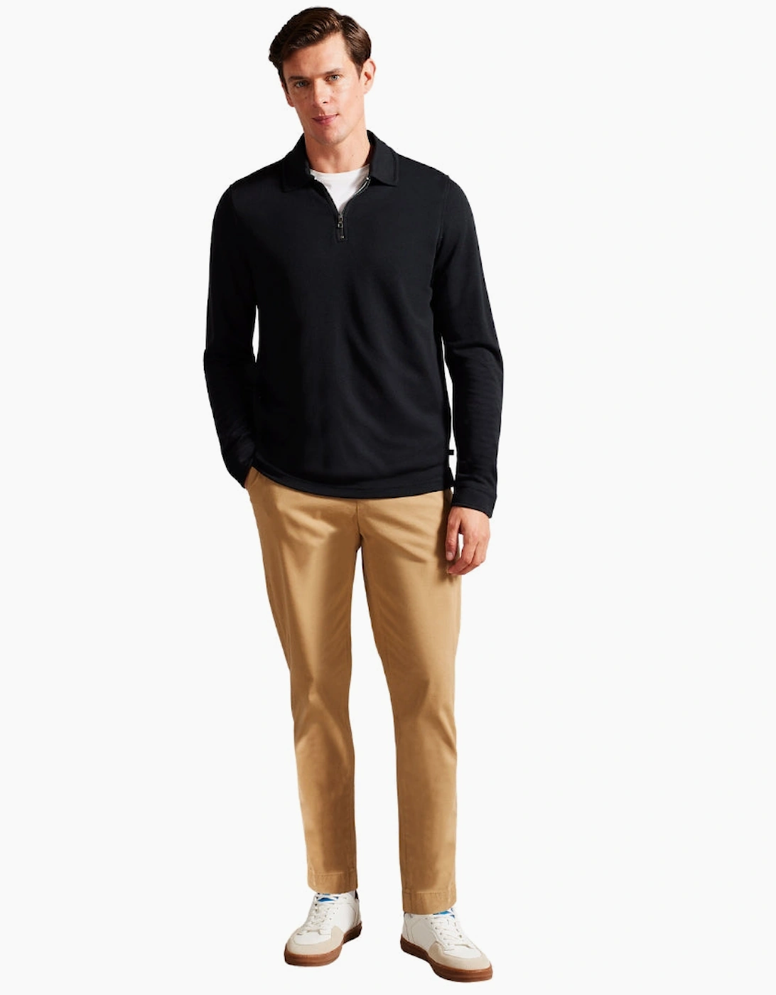 Ted Baker Karpol Regular Soft Touch Black Polo Shirt