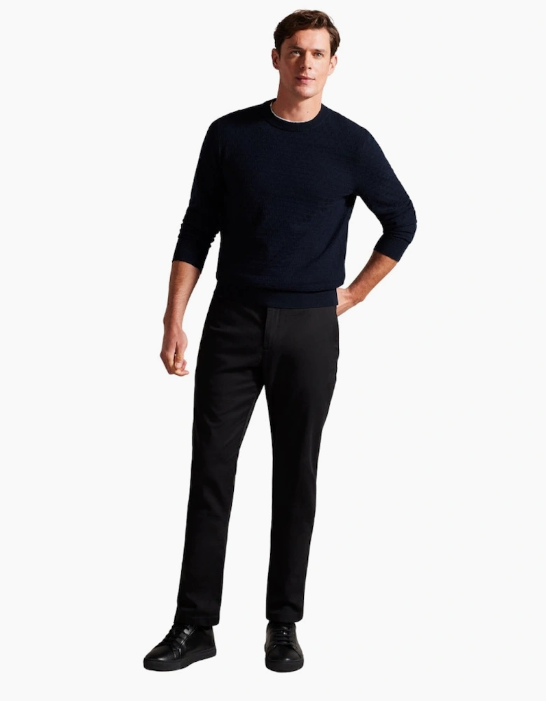 Ted Baker Loung T Stitch Crew Neck Navy Jumper