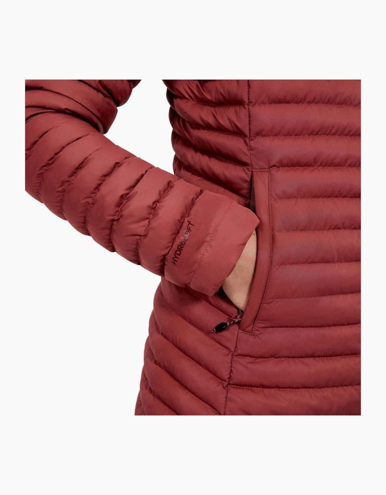 Nula Solid Patterned Hooded Puffer Jacket with Woven Cuff