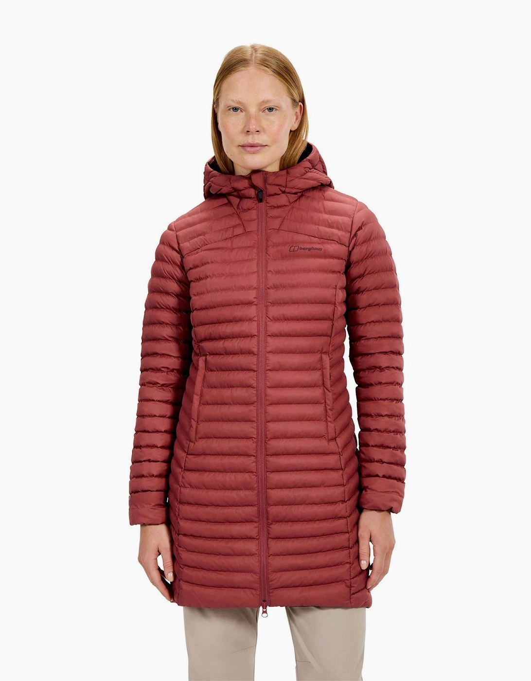 Nula Solid Patterned Hooded Puffer Jacket with Woven Cuff