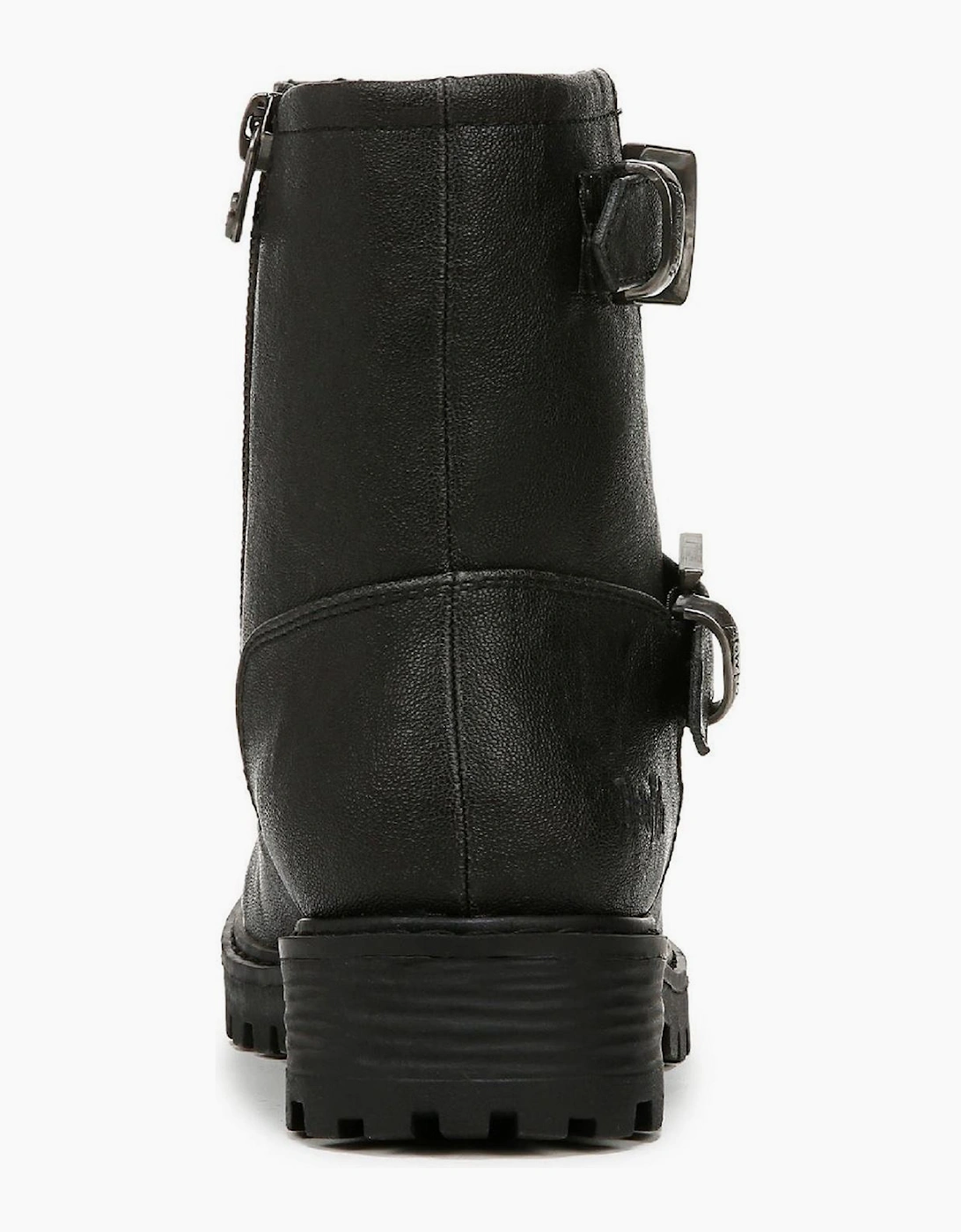 Raven Biker Low Heel Side-Zip Boots