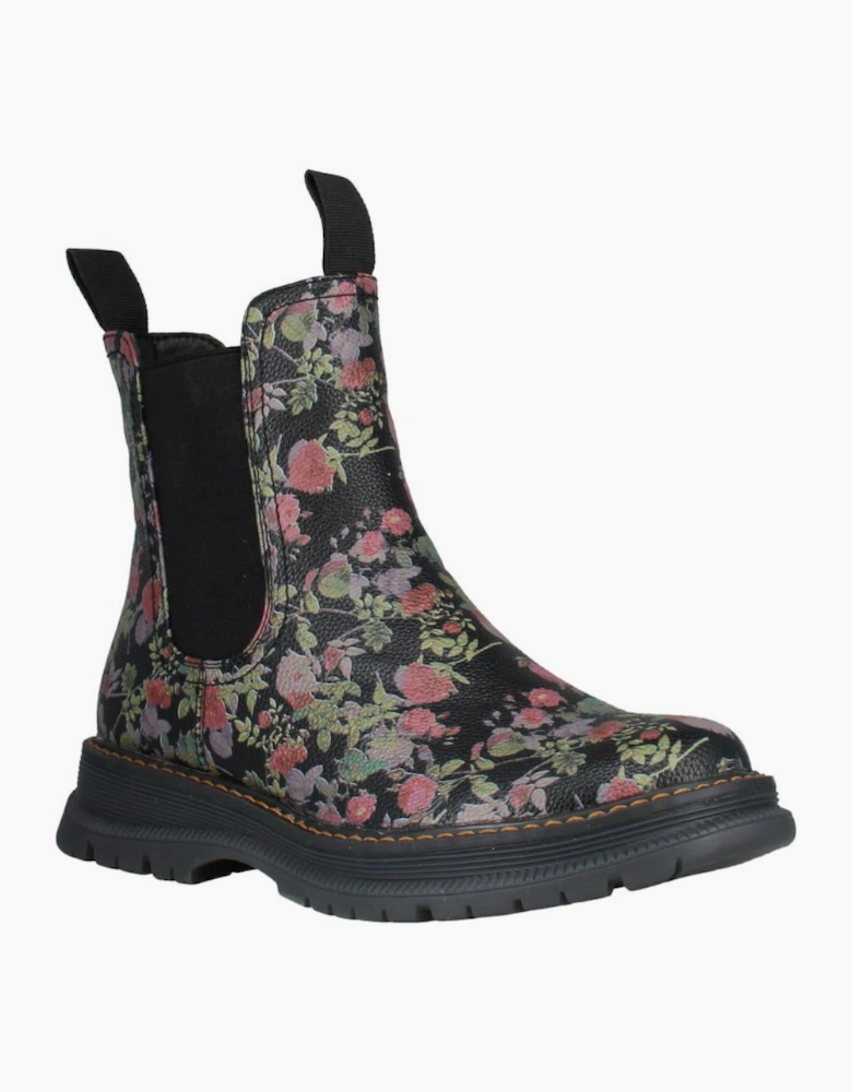Peyton 05 Floral Womens Chelsea Boots
