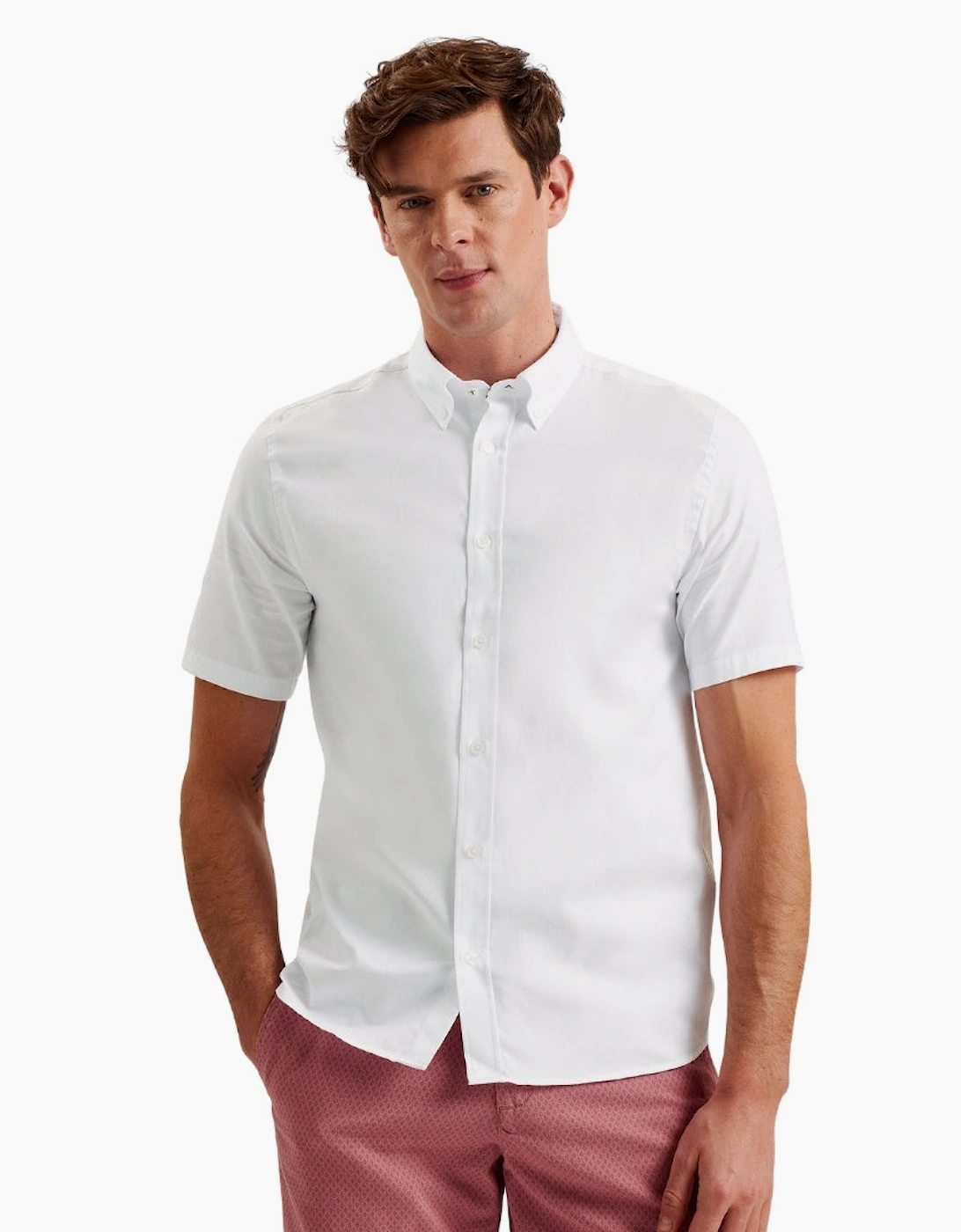 Ted Baker Aldgte Regular Premium White Oxford Shirt