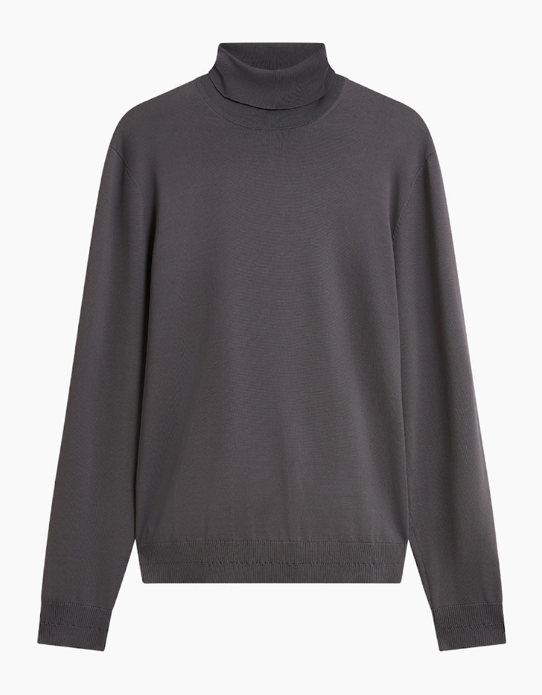 Men's Ted Baker Artlow Regular Roll Neck Grey Sweater - Black - Size: 36