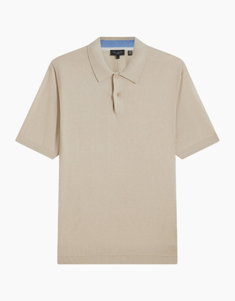 Ted Baker Nickk Knitted Taupe Polo Shirt