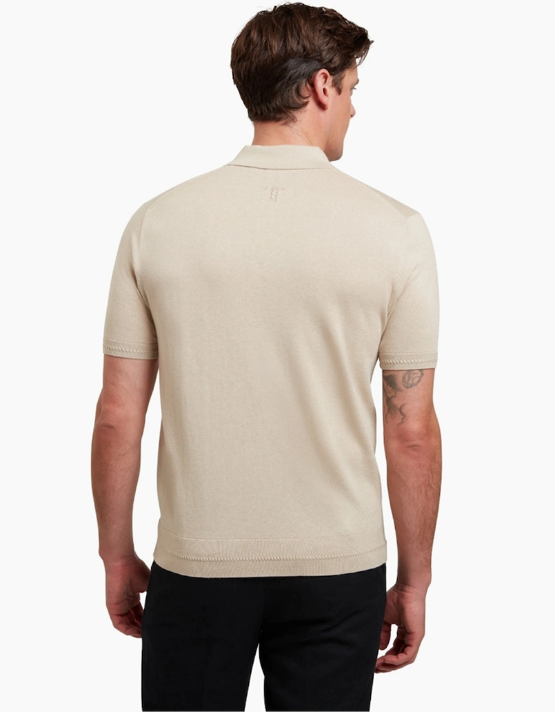 Ted Baker Nickk Knitted Taupe Polo Shirt