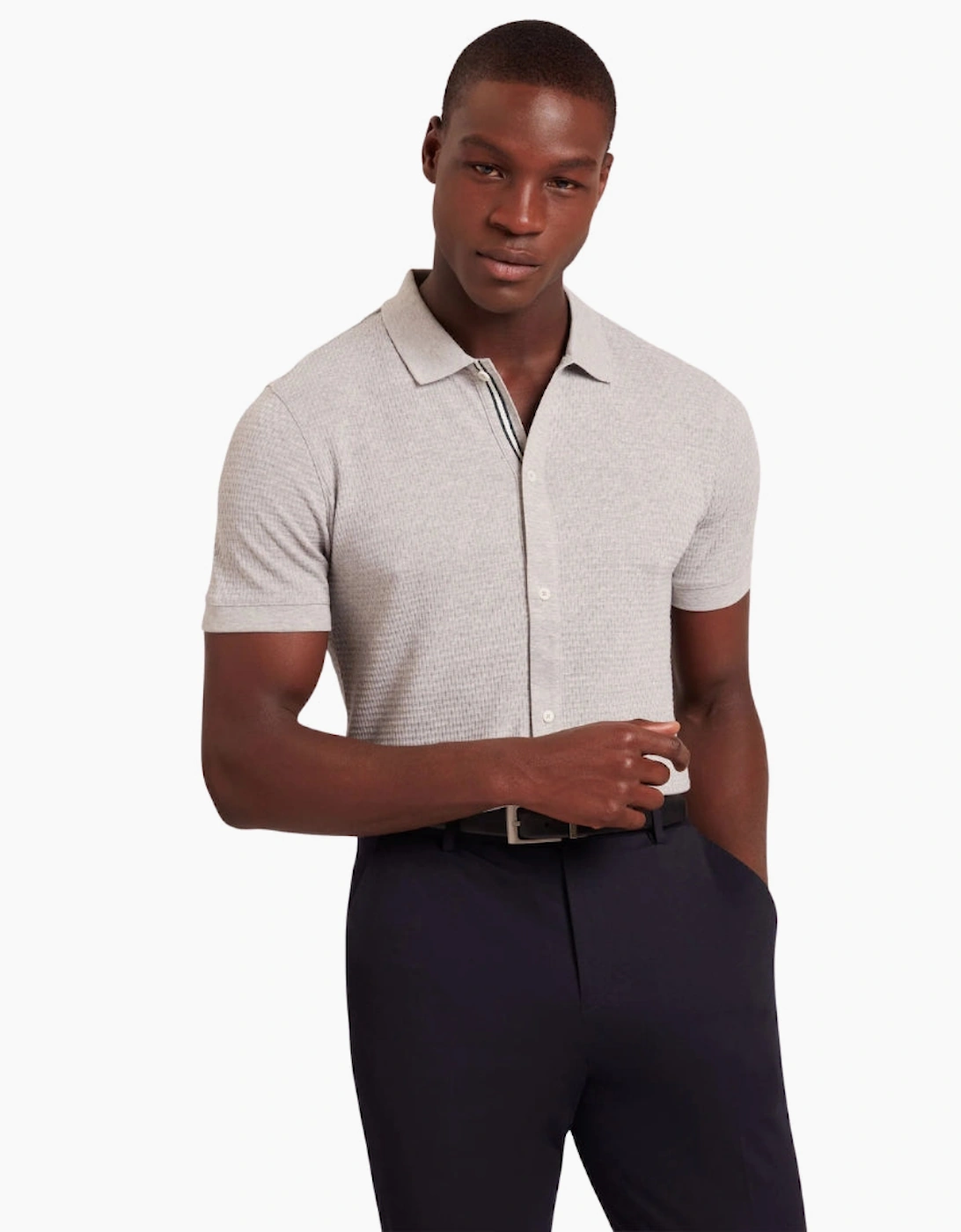 Ted Baker Connyr Grey Regular Button Through Shirt