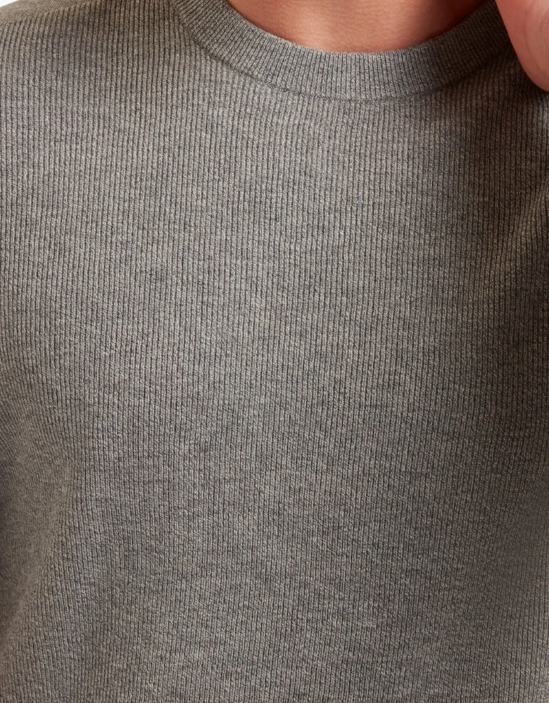 Ted Baker Voisin Mixed Ribbed Grey T-Shirt