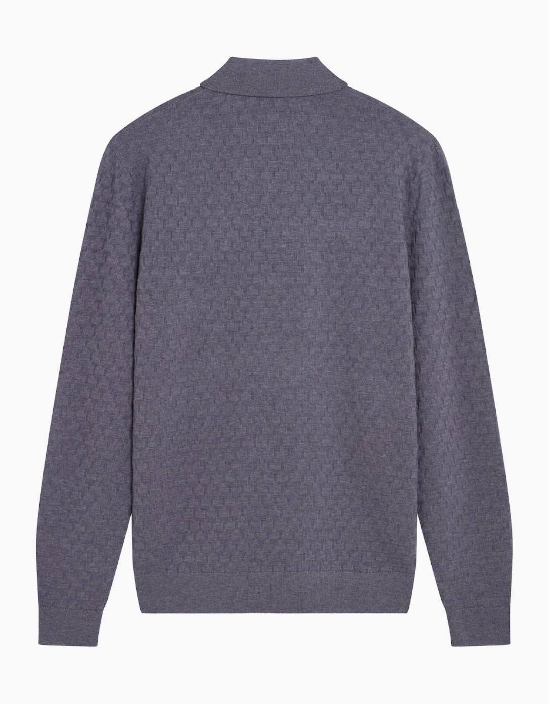 Ted Baker Morar T Stitch Knitted Mid Blue Polo Shirt