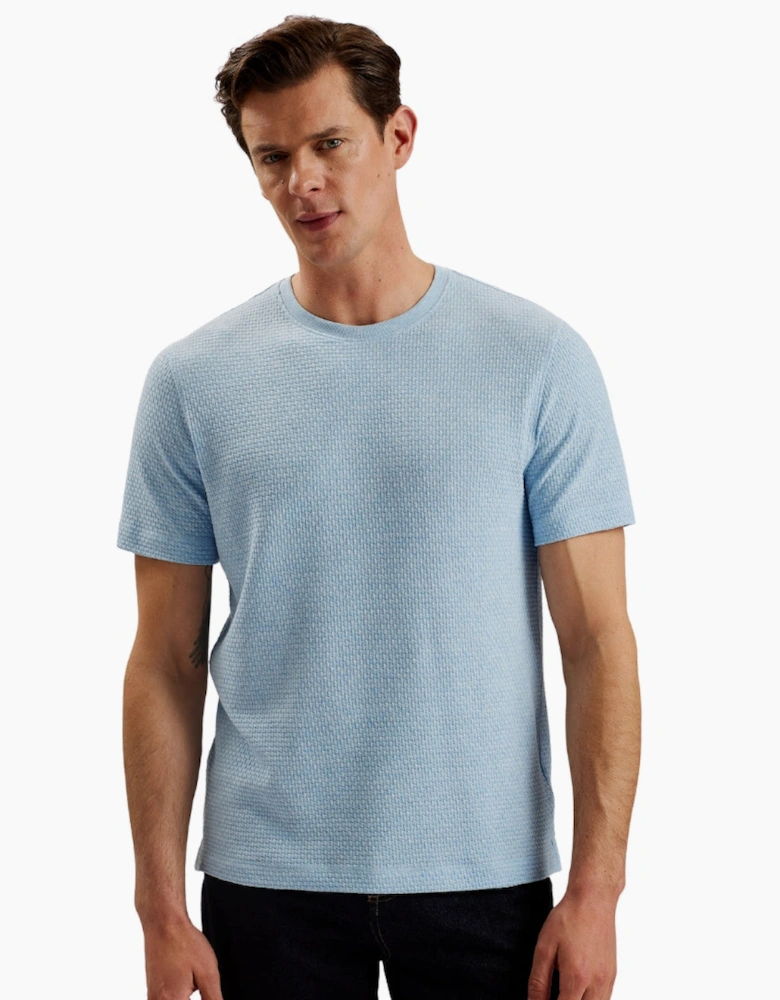 Ted Baker Curlys Regular Textured Blue T-Shirt