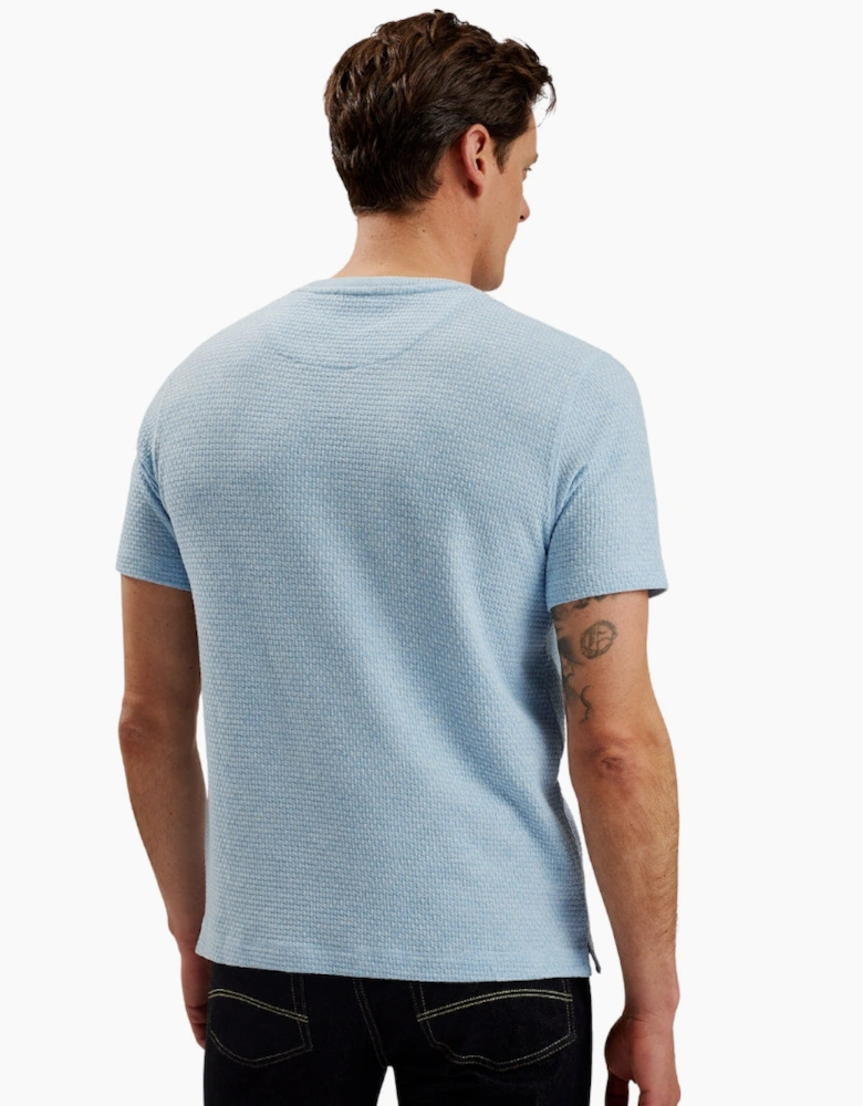 Ted Baker Curlys Regular Textured Blue T-Shirt