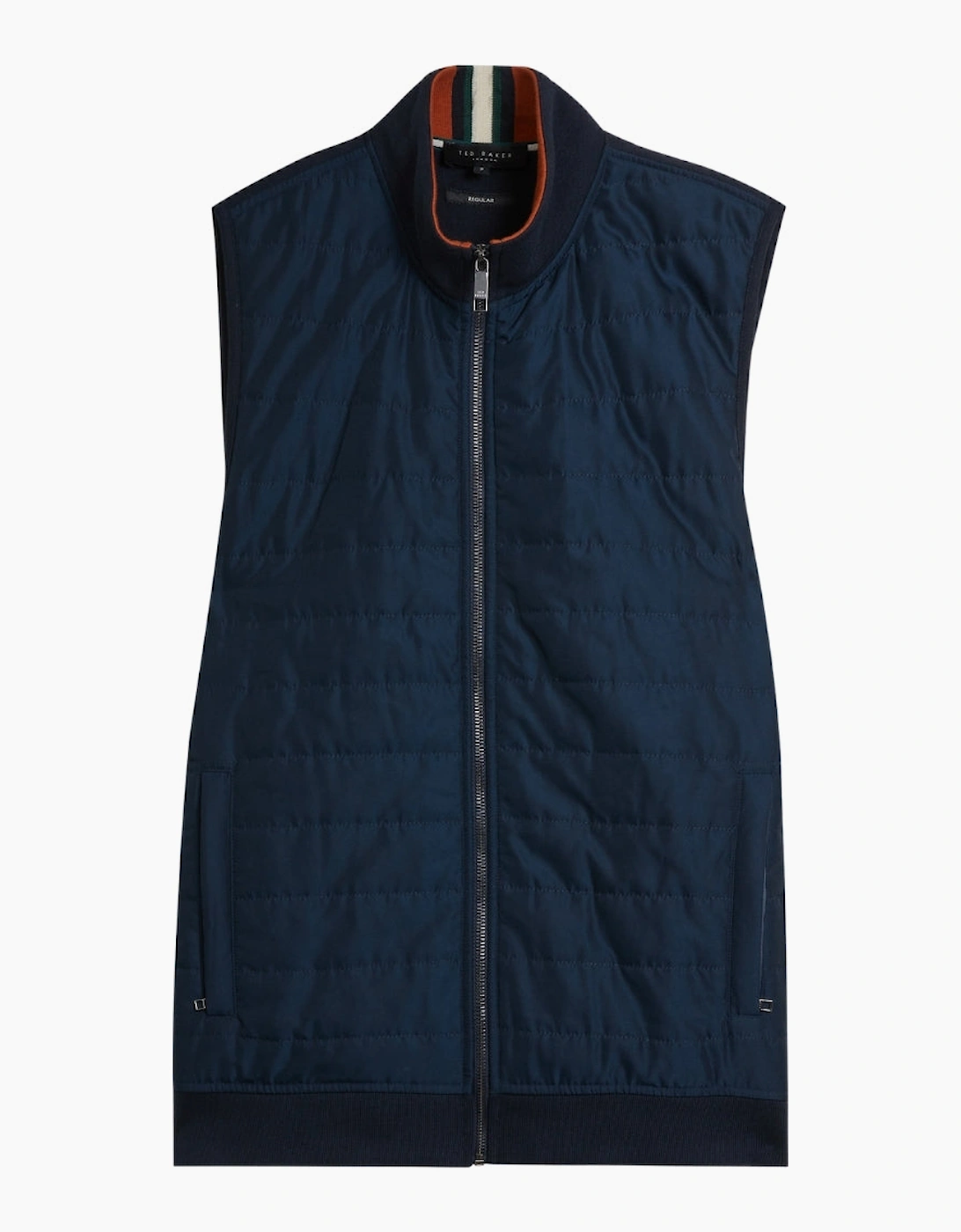 Ted Baker Atho Regular Fit Quilted Navy Gilet