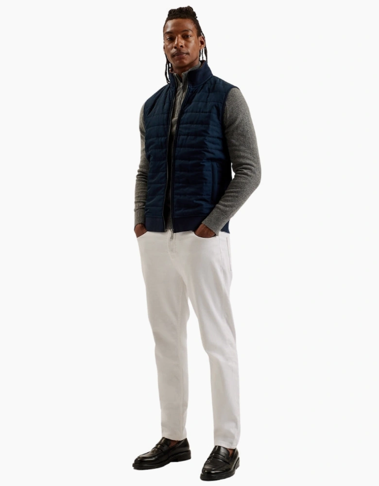 Ted Baker Atho Regular Fit Quilted Navy Gilet
