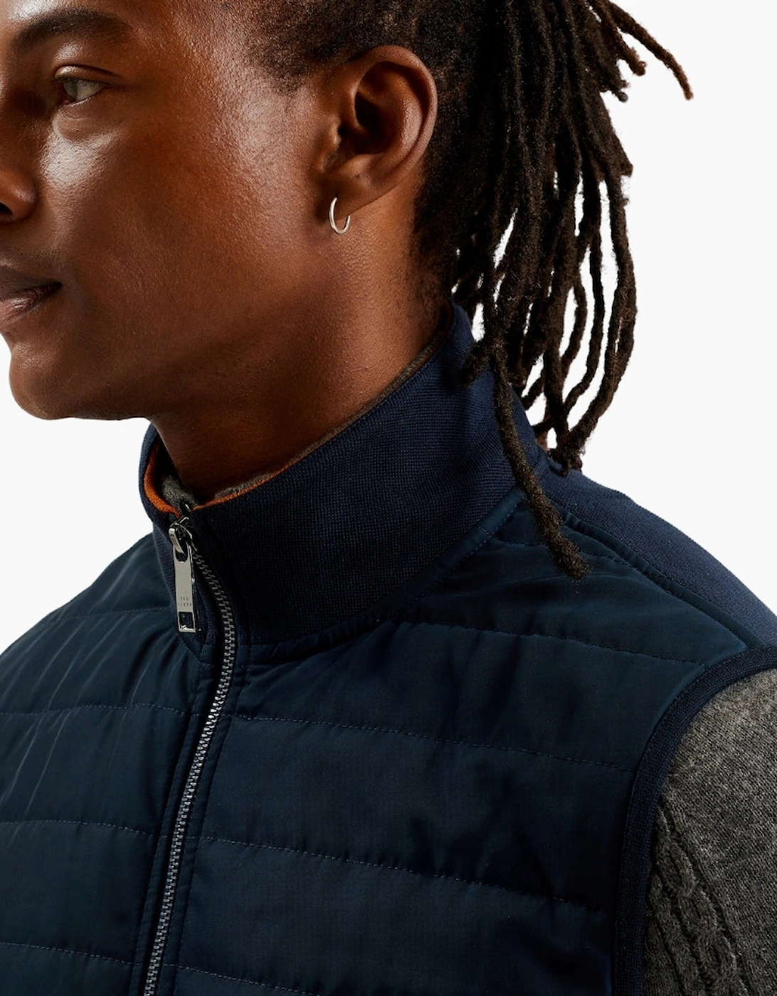 Ted Baker Atho Regular Fit Quilted Navy Gilet