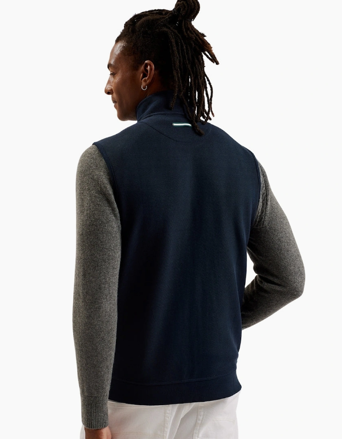 Ted Baker Atho Regular Fit Quilted Navy Gilet