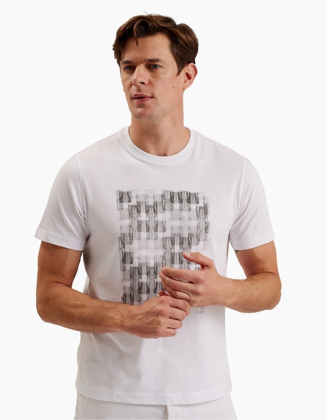 Ted Baker Tessman Box Printed White T-Shirt