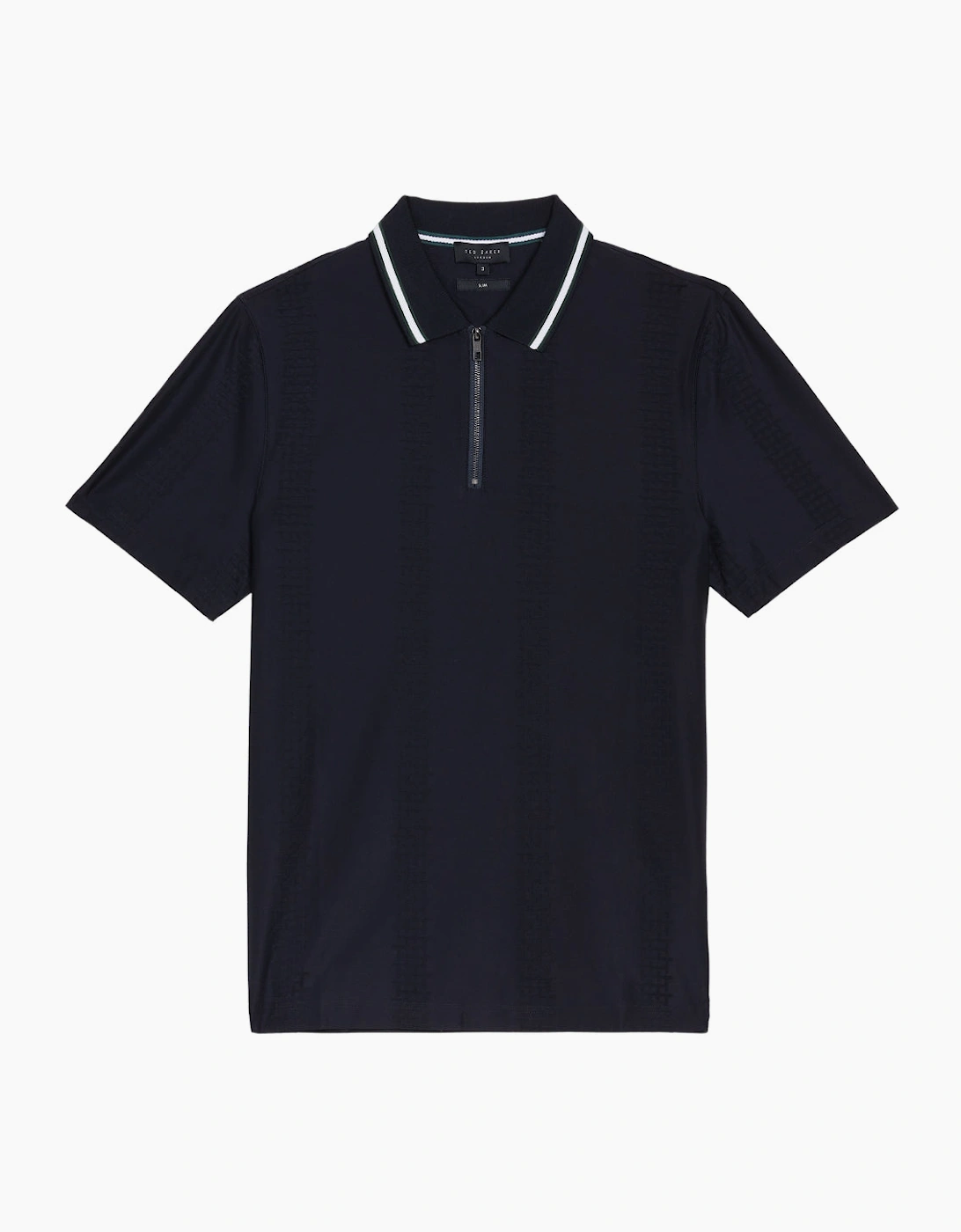 Men's Ted Baker Orbite Slim Fit Jacquard T Polo Shirt - Black - Size: 38