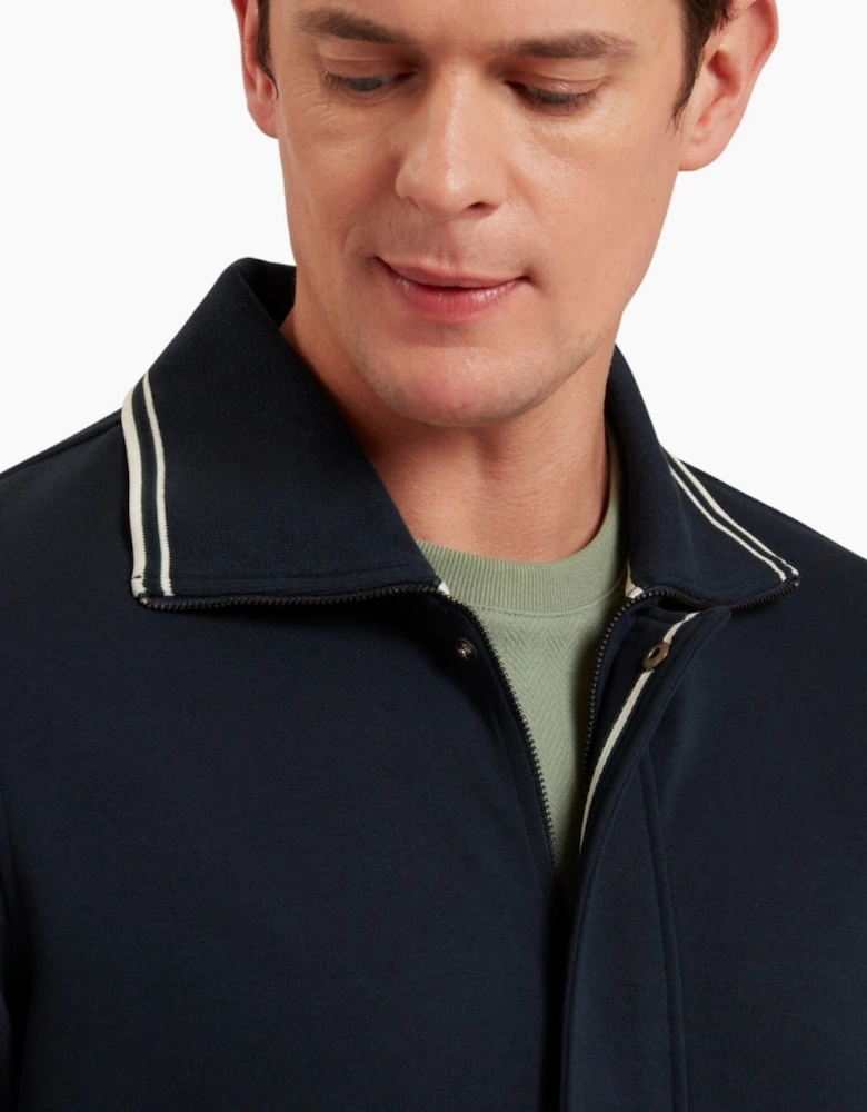 Ted Baker Mall Concealed Placket Navy Jacket