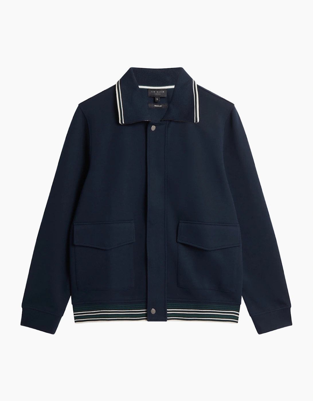 Ted Baker Mall Concealed Placket Navy Jacket