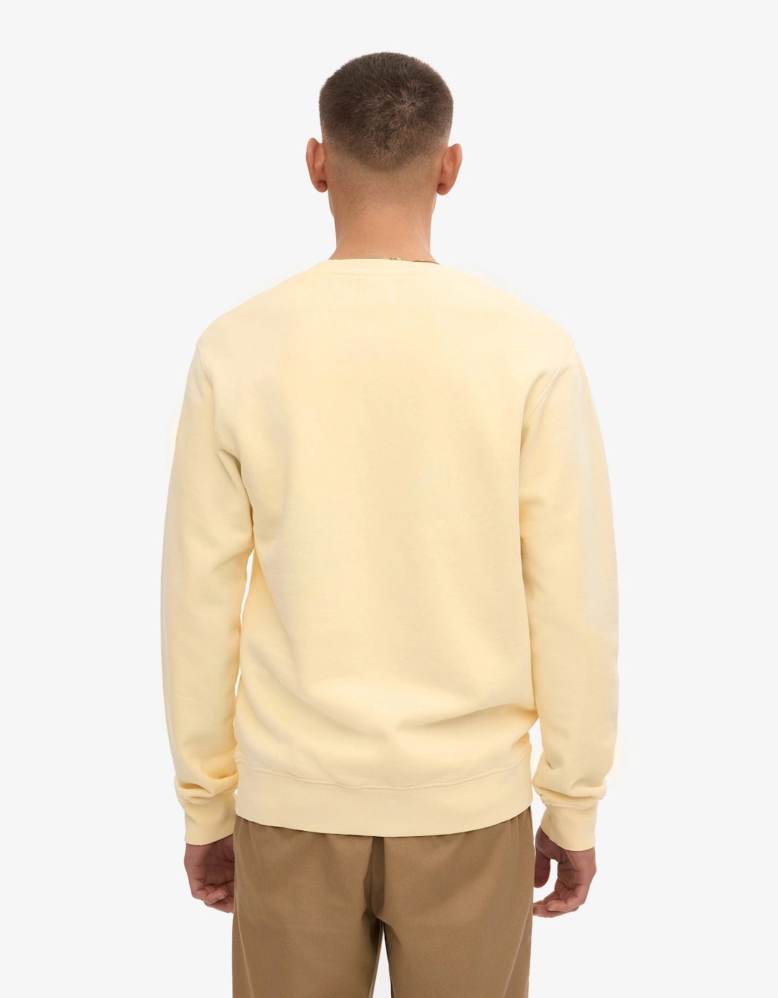 Colorful Standard Mens Classic Organic Crew Neck Sweatshirt - Soft Yellow