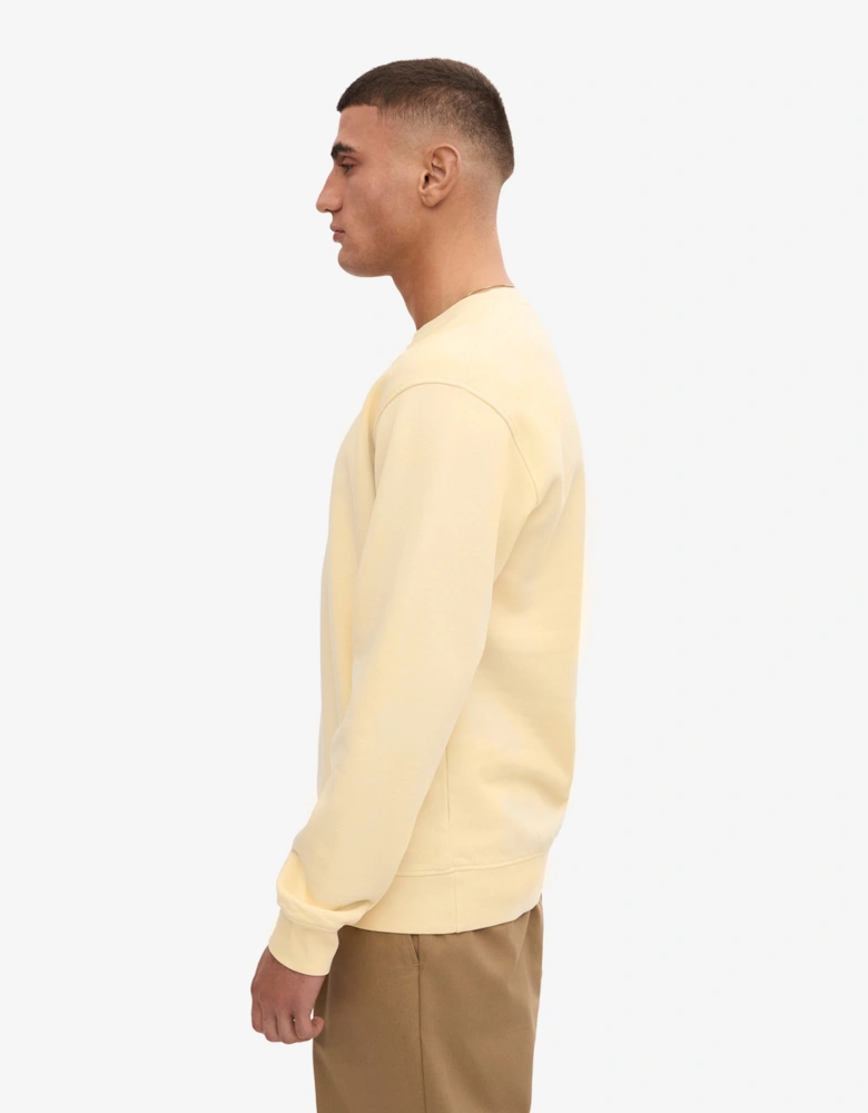 Colorful Standard Mens Classic Organic Crew Neck Sweatshirt - Soft Yellow