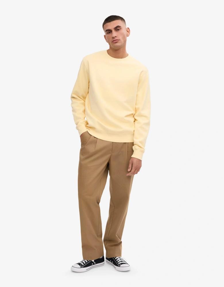 Colorful Standard Mens Classic Organic Crew Neck Sweatshirt - Soft Yellow