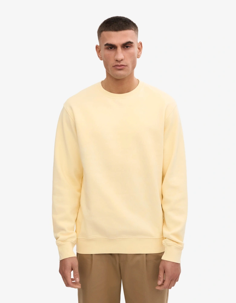 Colorful Standard Mens Classic Organic Crew Neck Sweatshirt - Soft Yellow