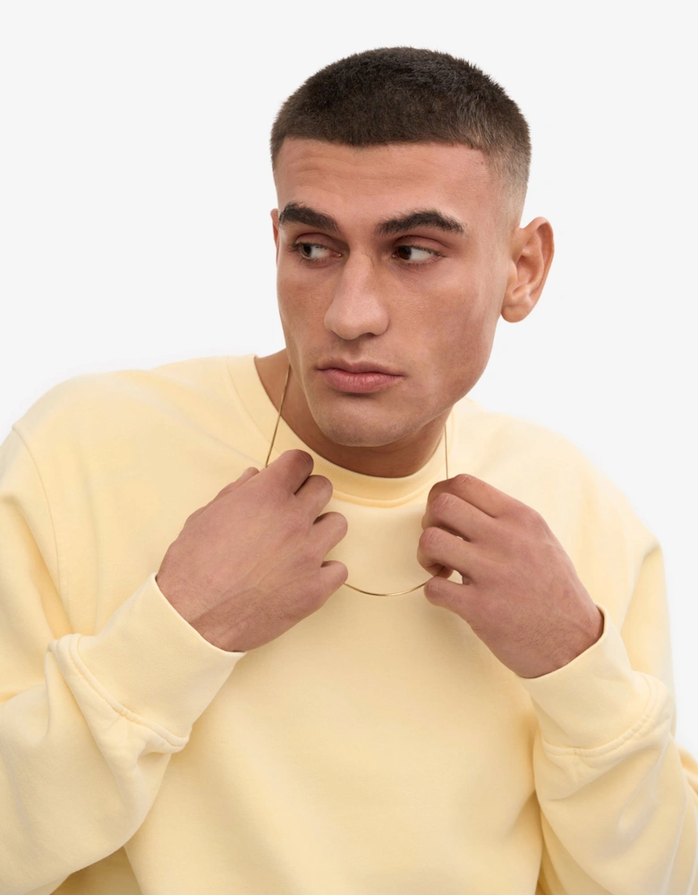 Colorful Standard Mens Classic Organic Crew Neck Sweatshirt - Soft Yellow