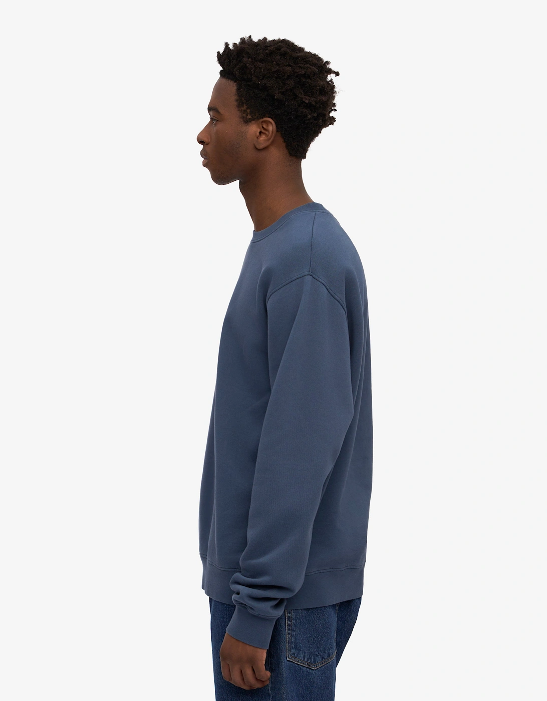 Colorful Standard Mens Classic Organic Crew Neck Sweatshirt - Petrol Blue