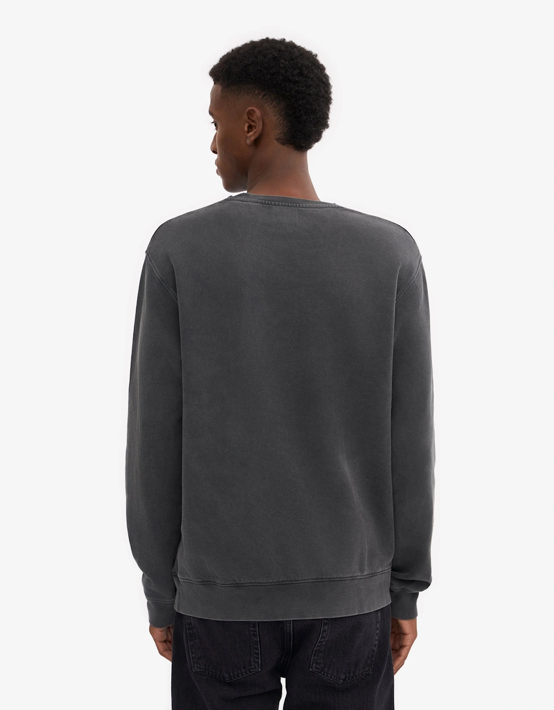 Colorful Standard Mens Classic Organic Crew Neck Sweatshirt - Faded Black