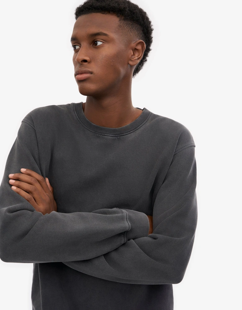 Colorful Standard Mens Classic Organic Crew Neck Sweatshirt - Faded Black