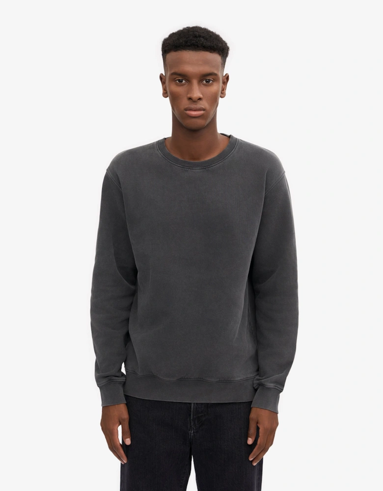 Colorful Standard Mens Classic Organic Crew Neck Sweatshirt - Faded Black