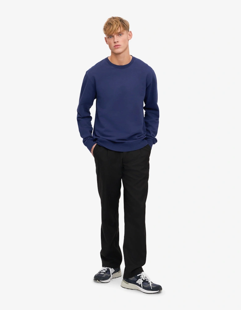 Colorful Standard Mens Classic Organic Crew Neck Sweatshirt - Marine Blue