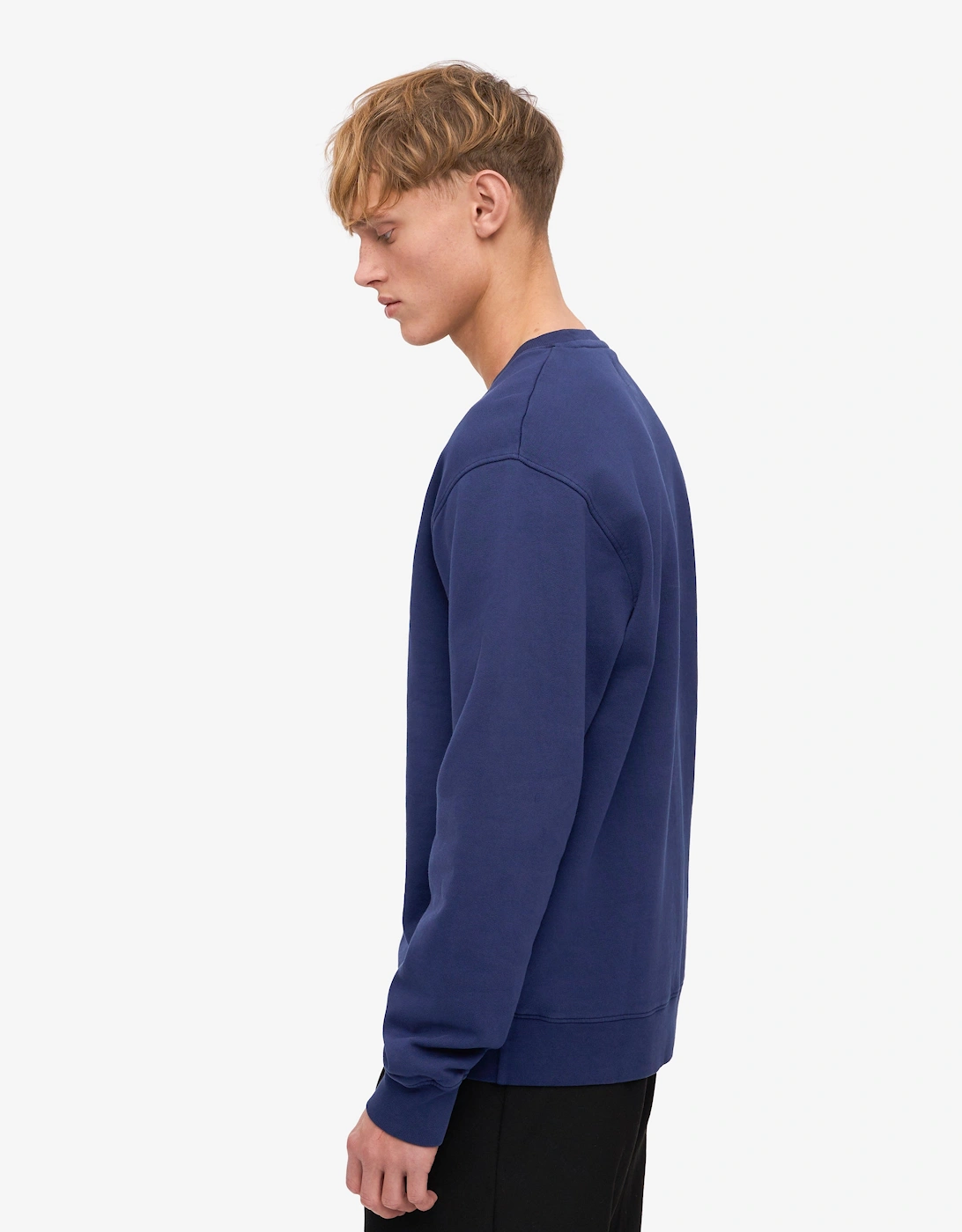 Colorful Standard Mens Classic Organic Crew Neck Sweatshirt - Marine Blue