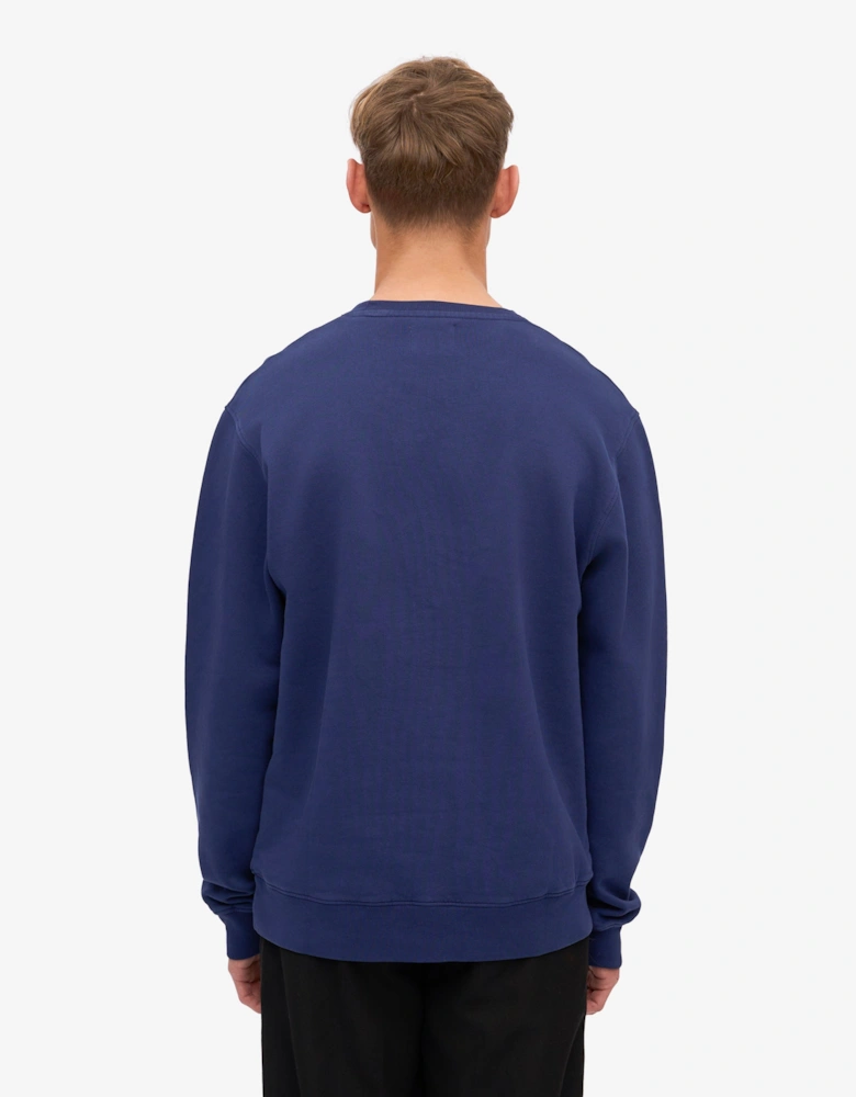 Colorful Standard Mens Classic Organic Crew Neck Sweatshirt - Marine Blue