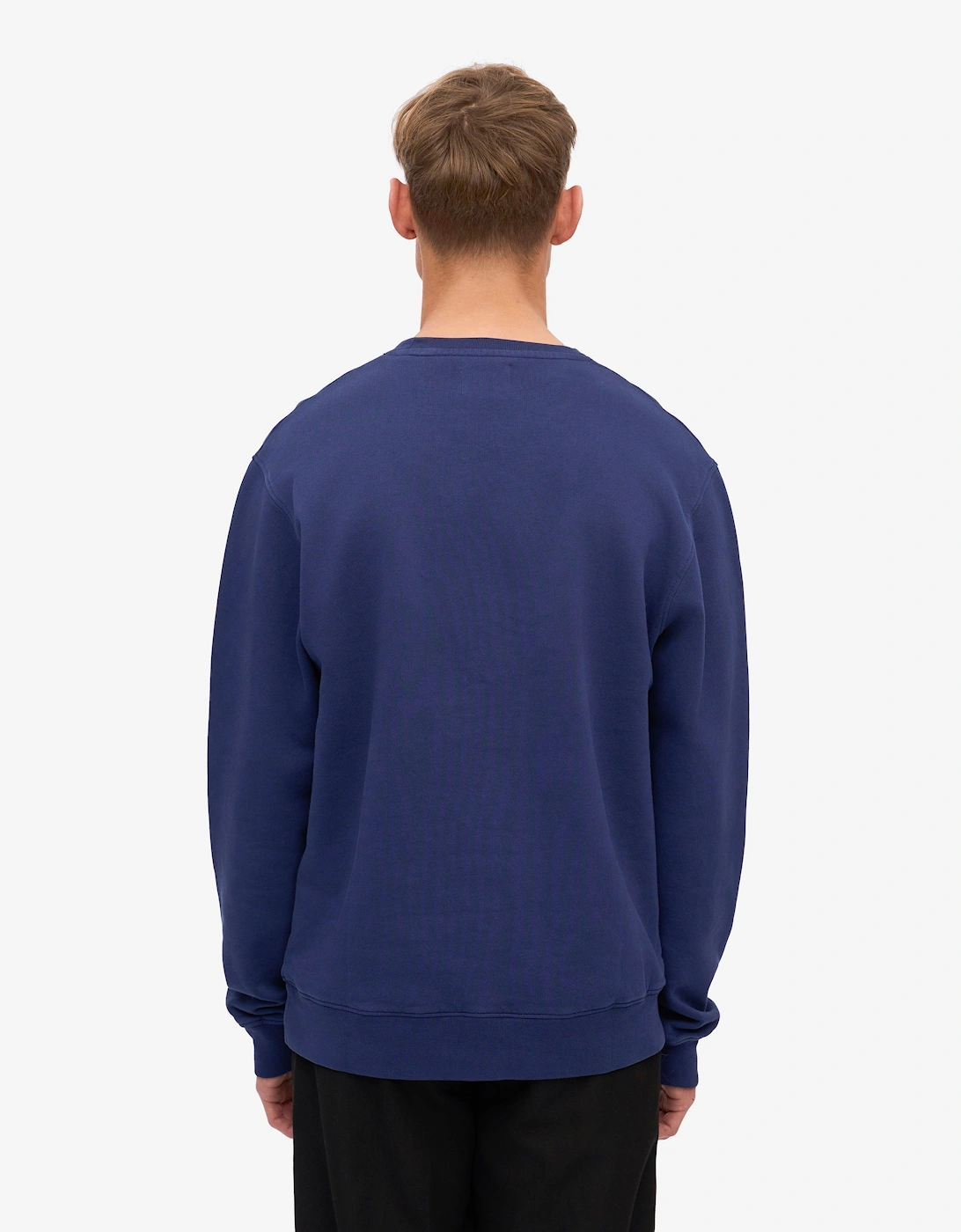 Colorful Standard Mens Classic Organic Crew Neck Sweatshirt - Marine Blue