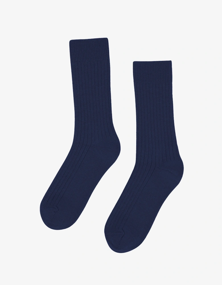 Colorful Standard Mens Merino Wool Blend Socks - Marine Blue