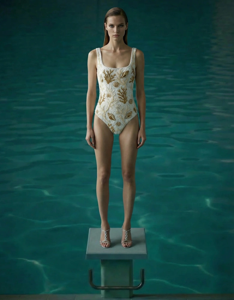 Ocean Treasure White Gold Swimsuit