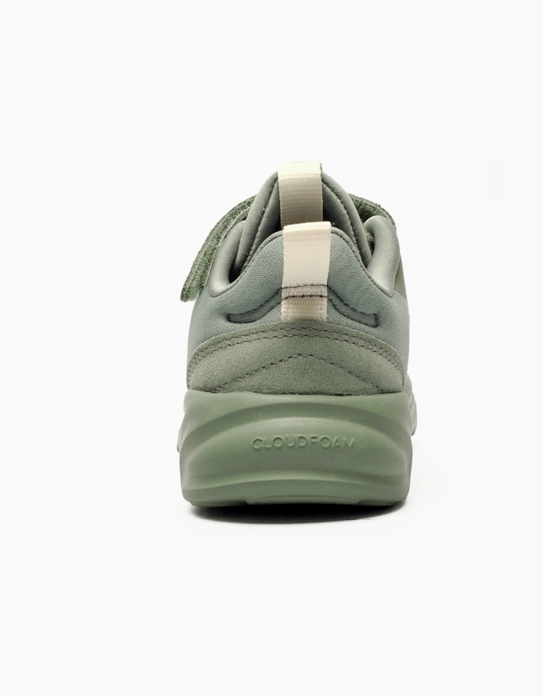 Adidas Ozelle EL Junior Trainers B Grade Silver Green / Linen Green / Off White