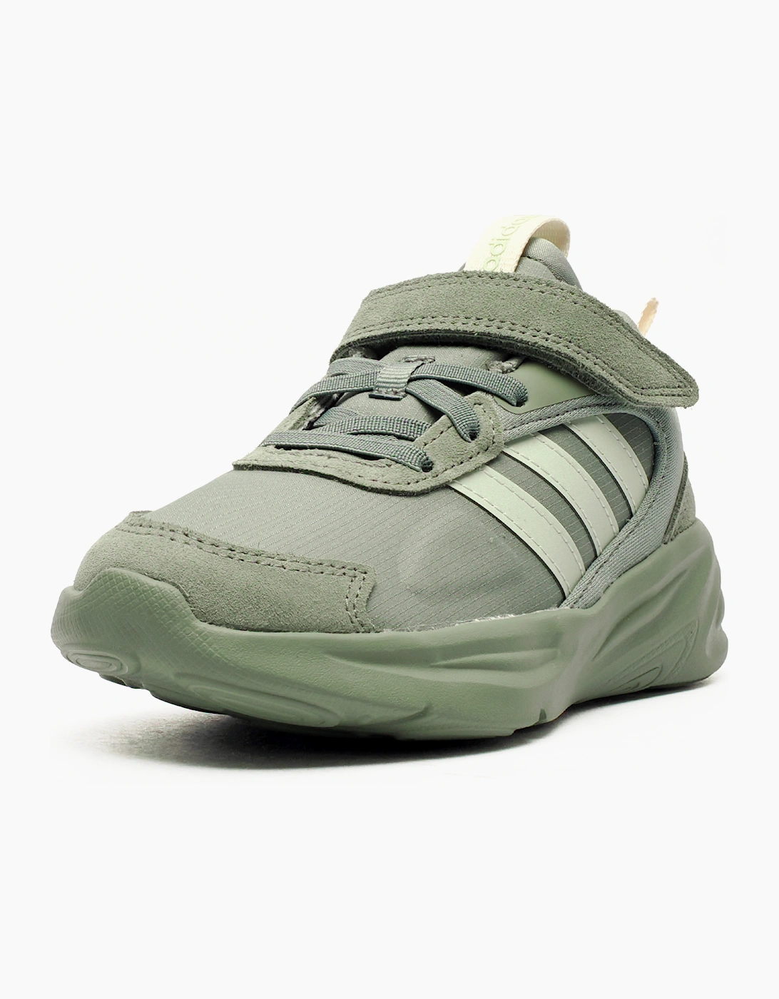 Adidas Ozelle EL Junior Trainers B Grade Silver Green / Linen Green / Off White