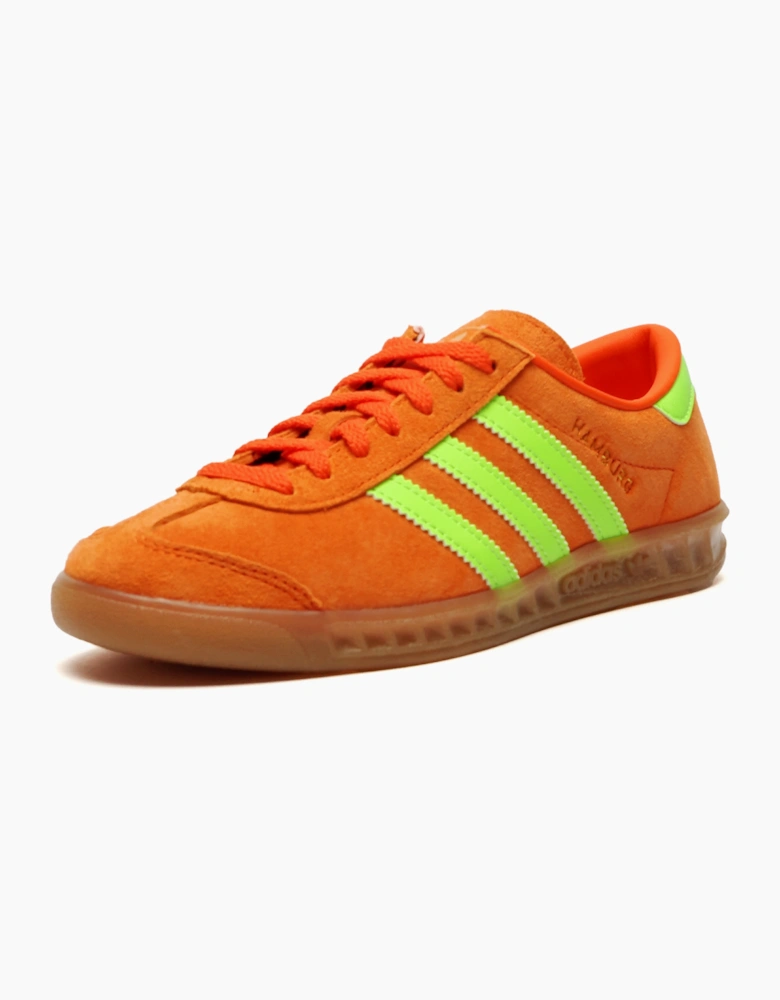 Adidas Originals Hamburg Womens Trainers Subtle Orange / Solar Green