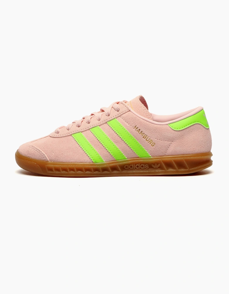 Adidas Originals Hamburg Womens Trainers Pink / Solar Green / Gold Metalic